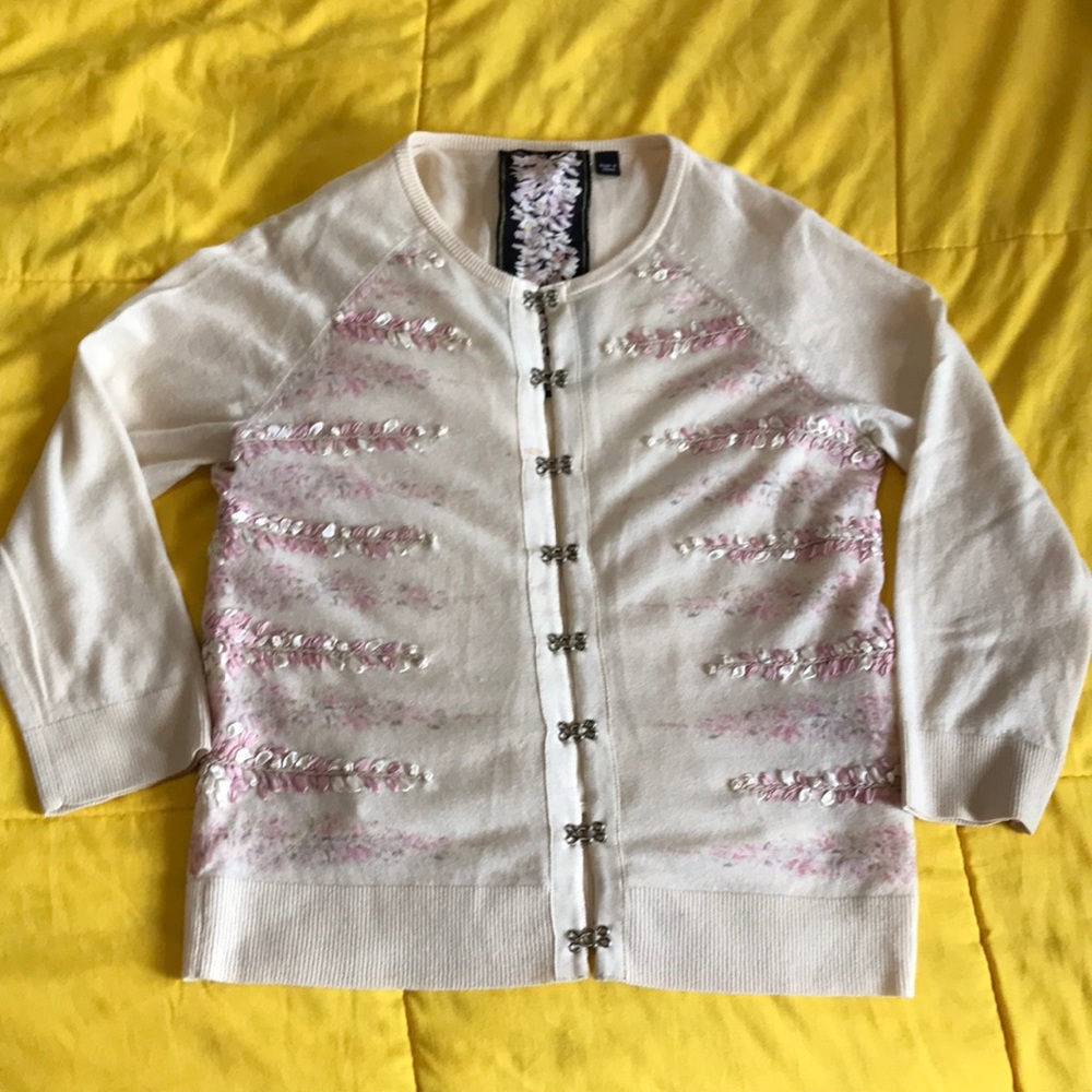 L.A.M.B. Cashmere “Wisteria” Cardigan size Large